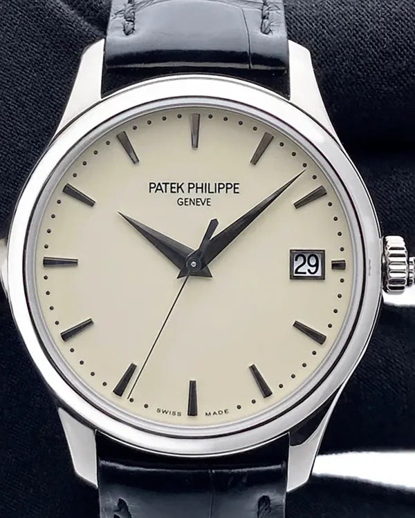 Patek Philippe Calatrava 39MM Ivory Dial Leather Strap (5227G-001)