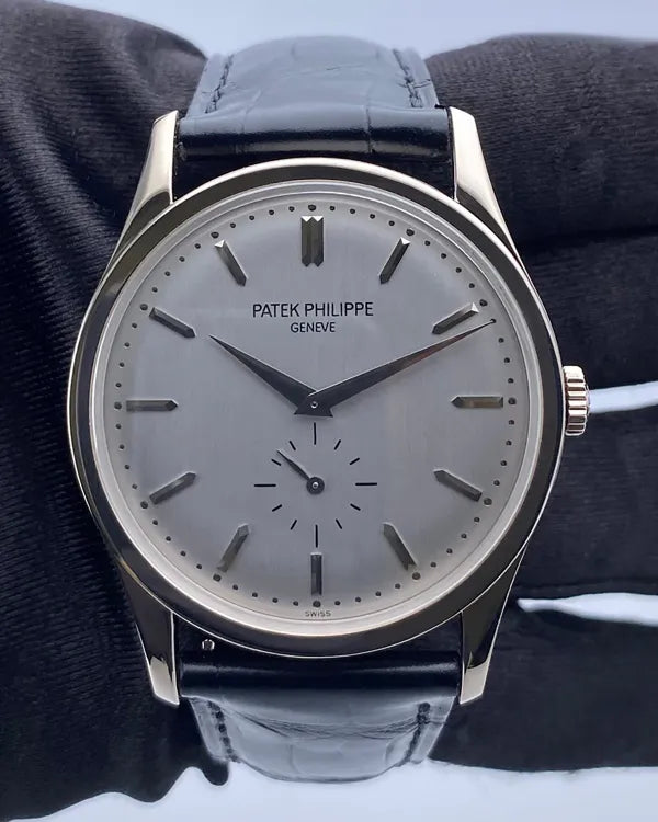 Patek Philippe Calatrava 37MM Silver Dial Letaher Strap (5196G-001)