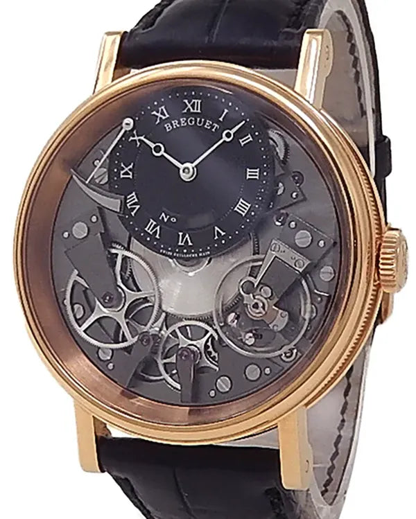 Breguet Tradition 40MM Skeleton Dial Leather Strap (7057BR/G9/9W6)