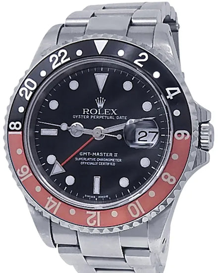 2002 Rolex GMT-Master II "Coke" 40MM Black Dial Oyster Bracelet (16710)