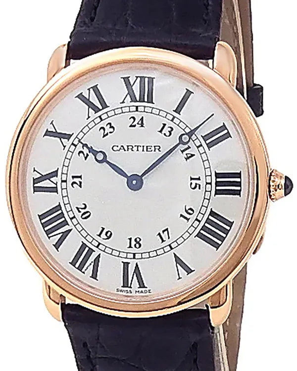 Cartier Ronde De Cartier 36MM Silver Dial Leather Strap (W6800251)