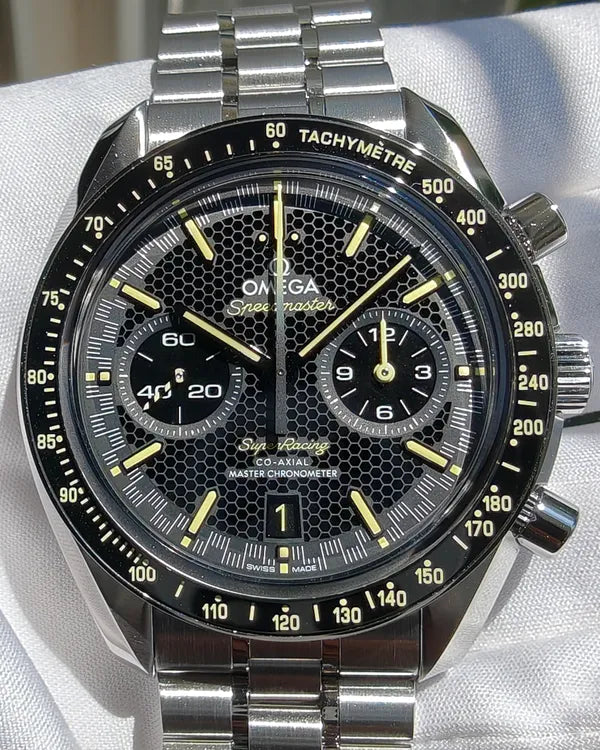 2025 Omega Speedmaster Super Racing 44.25MM Black Dial Steel Bracelet (329.30.44.51.01.003)