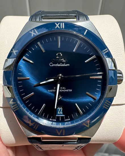 2025 Omega Constellation 41MM Blue Dial Leather Strap (131.33.41.21.03.001)