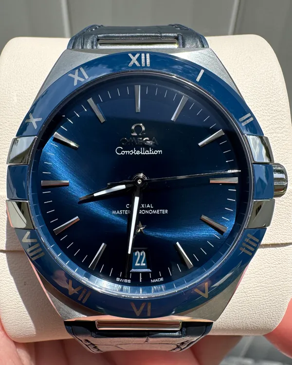 2025 Omega Constellation 41MM Blue Dial Leather Strap (131.33.41.21.03.001)