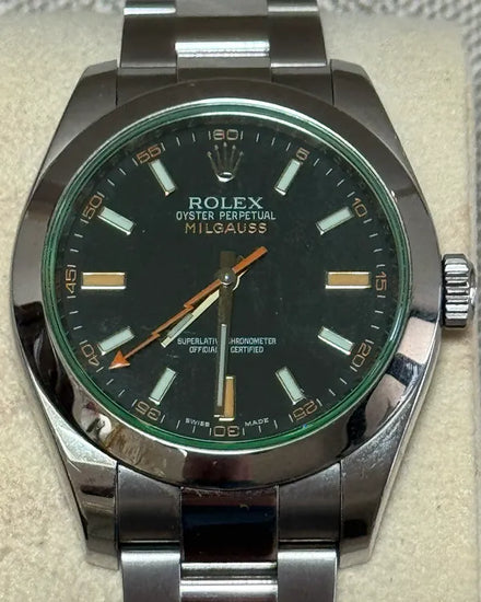 Discontinued Rolex Milgauss 40MM Black Dial Oyster Bracelet (116400GV)