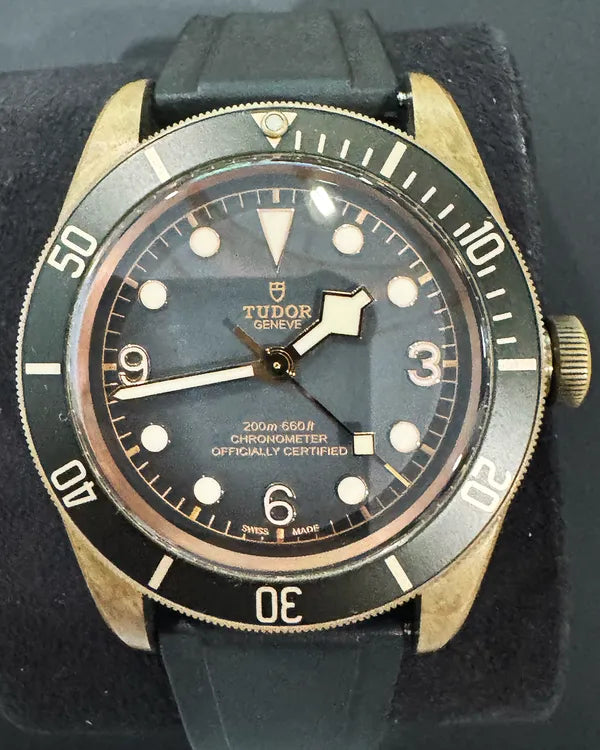 2022 Tudor Black Bay Bronze 43MM Grey Dial Aftermarket Rubber Strap (79250BA)