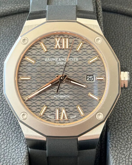 Baume & Mercier Riviera 42MM Grey Dial Rubber Strap (M0A10660)