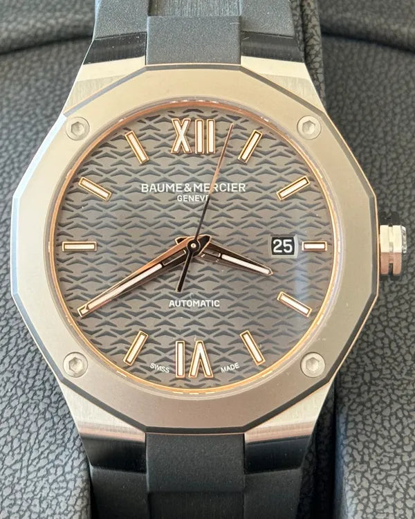 Baume & Mercier Riviera 42MM Grey Dial Rubber Strap (M0A10660)