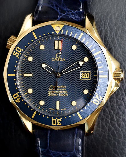 Omega Seamaster Diver 300M 41MM Blue Dial Leather Strap (2133.80.00)