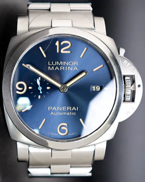 Panerai Luminor Marina 44MM Blue Dial Steel Bracelet (PAM01058)