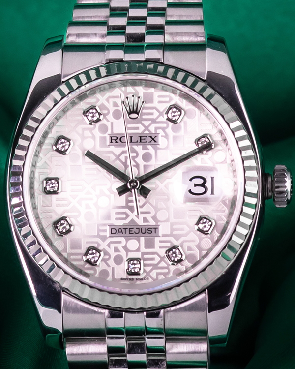 Rolex Datejust 36MM Silver "Jubilee" Dial Jubilee Bracelet (116234)