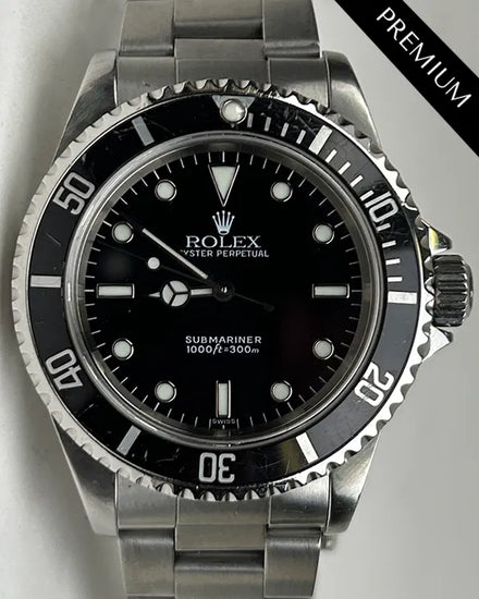 1999 (A Serial) Rolex Submariner No Date 40MM Black "Swiss Only" Dial Oyster Bracelet (14060)
