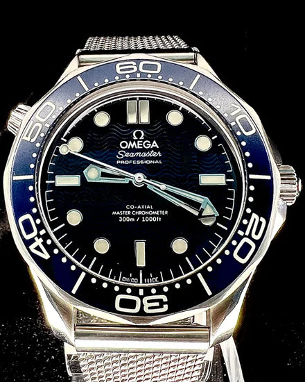2024 Omega Seamaster Diver 300M "James Bond 60th Anniversary" 42MM Blue Dial Steel Bracelet (210.30.42.20.03.002)