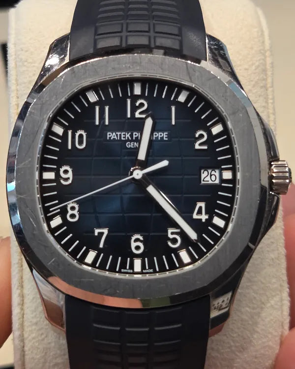 2021 Patek Philippe Aquanaut 42MM Blue Dial Rubber Strap (5168G-001)