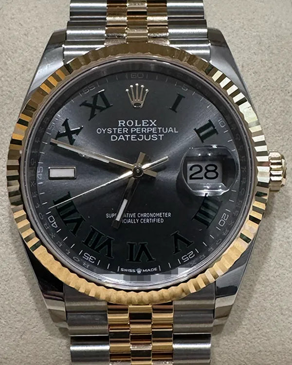 2025 Rolex Datejust "Wimbledon" 36MM Slate Dial Two-Tone Jubilee Bracelet (126233)