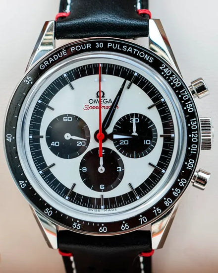 Omega Speedmaster Anniversary Series L.E. 39.7MM Silver Dial Aftermarket Leather Strap (311.32.40.30.02.001)