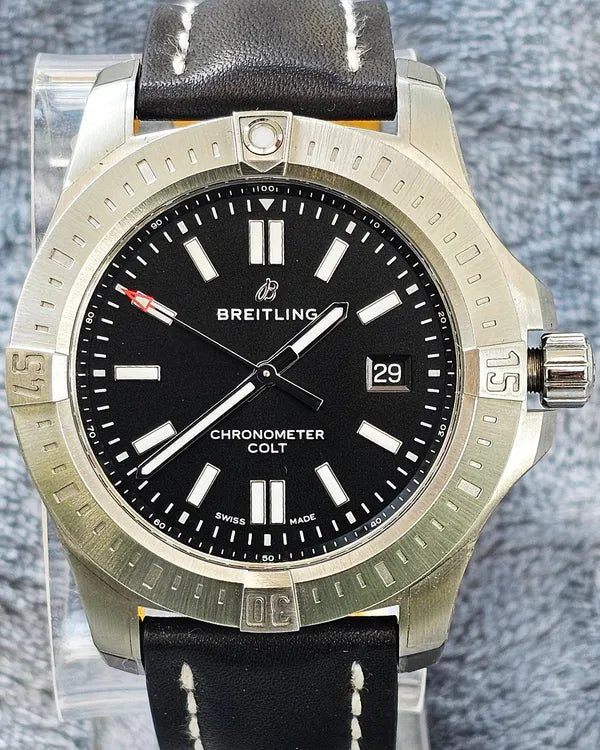 2020 Breitling Colt Automatic 44MM Black Dial Leather Strap (A17388101B1X1)