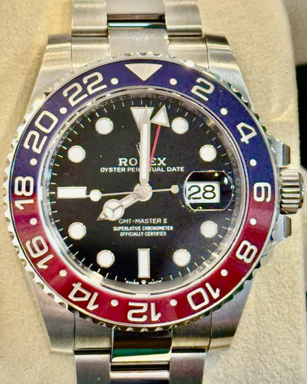 2025 Rolex GMT-Master II "Pepsi" 40MM Black Dial Oyster Bracelet (126710BLRO)