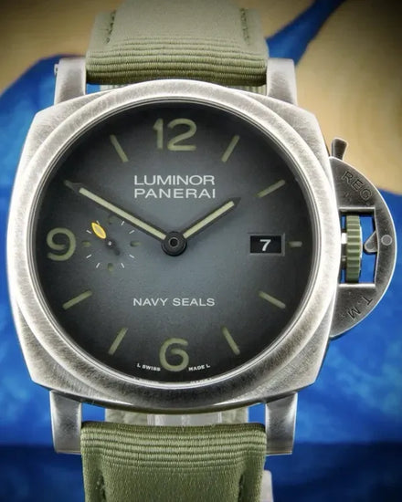 2024 Panerai Luminor Marina Navy SEALs L.E. 44MM Anthracite Dial Rubber Strap (PAM01412)