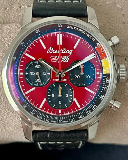 2023 Breitling Top Time B01 "Chevrolet Corvette" 41MM Red Dial Leather Strap (AB01761A1K1X1)