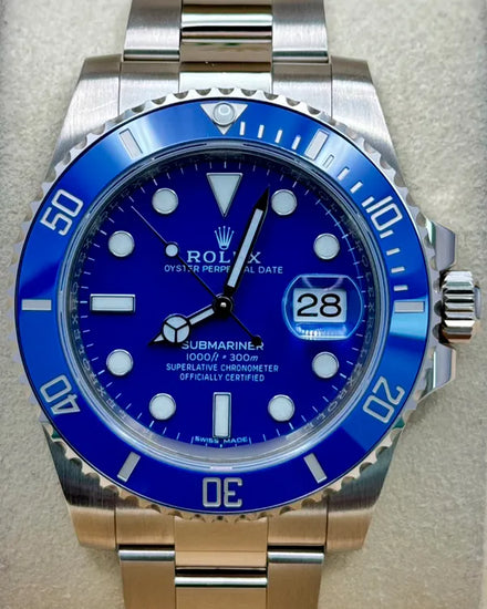 2018 Rolex Submariner Date "Smurf" 40MM Blue Dial White Gold Oyster Bracelet (116619LB)