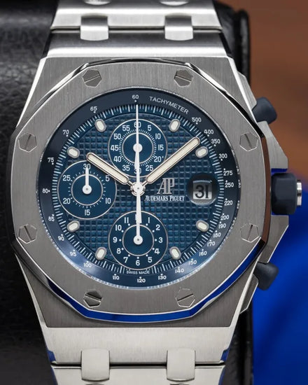 2021 Audemars Piguet Royal Oak Offshore Chronograph "25th Anniversary" 42MM Blue Dial Steel Bracelet (26237ST.OO.1000ST.01)