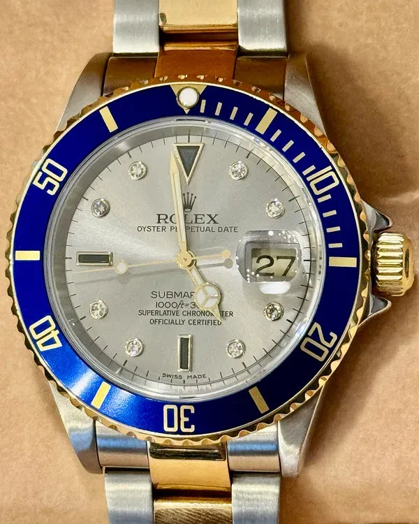 2007 Rolex Submariner Date 40MM Silver Dial Two-Tone Bracelet (16613)