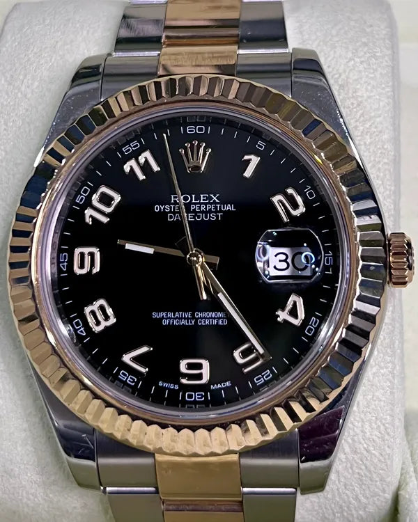 Rolex Datejust II 41MM Black Dial Two-Tone Oyster Bracelet (116333)