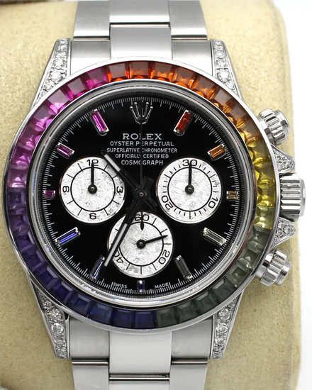 Rolex Cosmograph Daytona 40MM Aftermarket Black Dial Oyster Bracelet (116520)