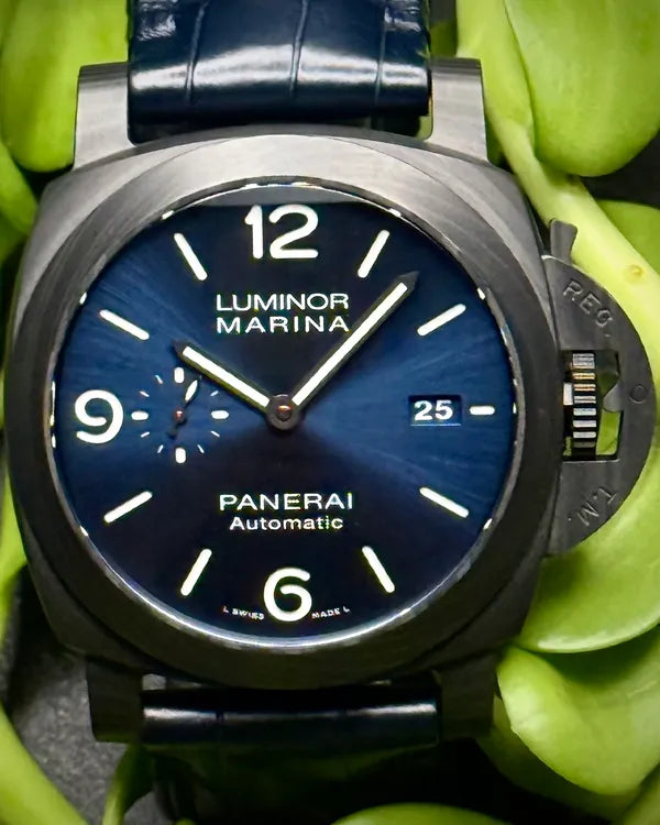 2022 Panerai Luminor Marina Carbotech "Blu Notte" 44MM Blue Dial Leather Strap (PAM01664)