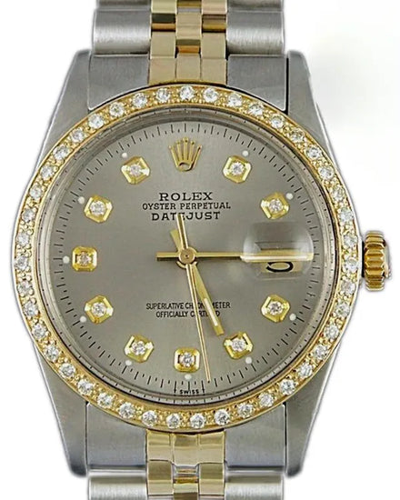 Rolex Datejust 36MM Aftermarket Slate Dial Two-Tone Jubilee Bracelet (16013)