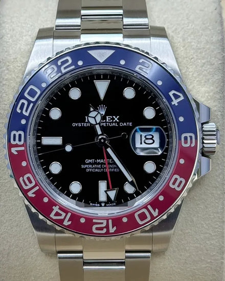 2021 Rolex GMT-Master II "Pepsi" 40MM Black Dial Oyster Bracelet (126710BLRO)