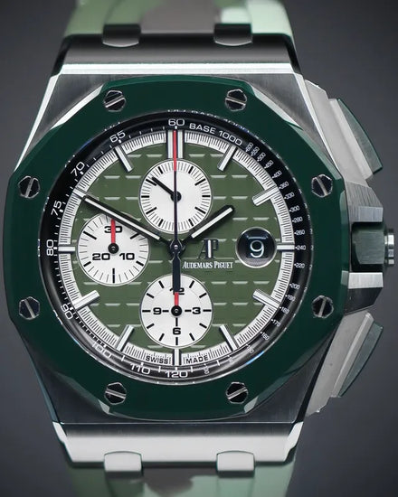 Audemars Piguet Royal Oak Offshore Chronograph "Camo Green" L.E. 44MM Green Dial Rubber Strap (26400SO.OO.A055CA.01)