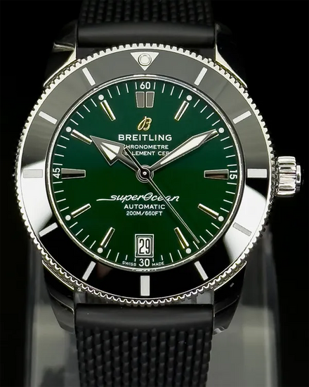 2022 Breitling Superocean Heritage II B20 S.E. 42MM Green Dial Rubber Strap (AB2010121L1S1)