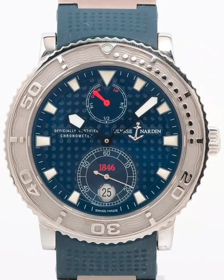 Ulysse Nardin Marine Diver Chronometer L.E. 40MM Blue Dial Rubber Strap (263-58LE-3)