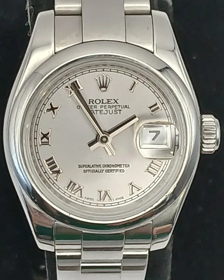 2012 Rolex Lady-Datejust 26MM Rhodium Dial Oyster Bracelet (179160)