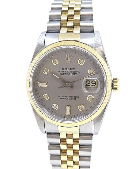 Rolex Datejust 36MM Aftermarket Slate Dial Two-Tone Jubilee Bracelet (16233)