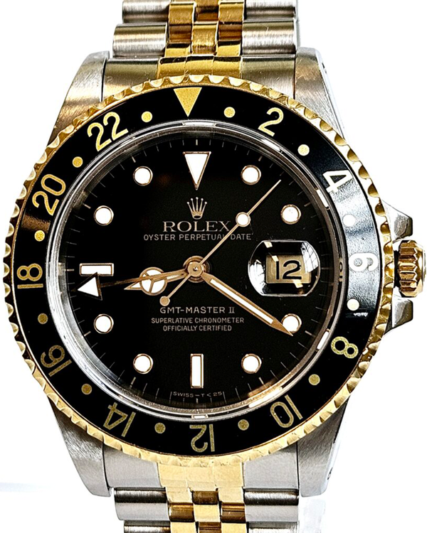 Rolex GMT-Master II 40MM Black Dial Two-Tone Jubilee Bracelet (16713)