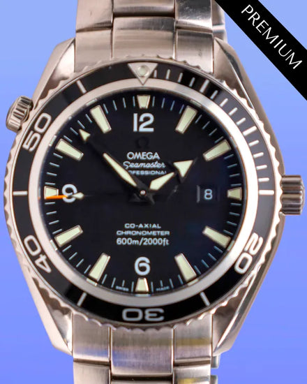 No Reserve - Omega Seamaster Planet Ocean 42MM Black Dial Steel Bracelet (168.1650)