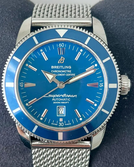 2015 Breitling Superocean Heritage S.E. 46MM Blue Dial Steel Bracelet (A1732016/C734)