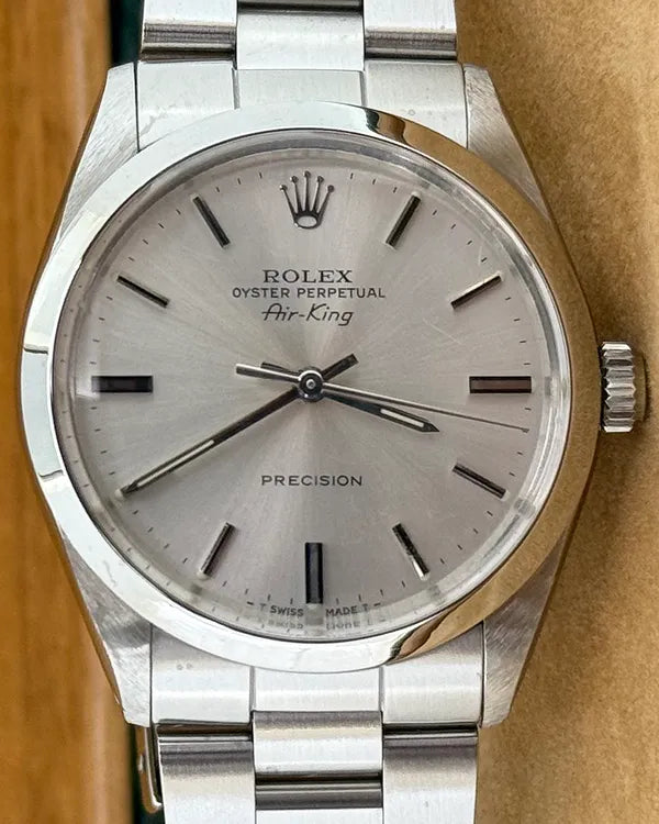 1988 Rolex Air-King 34MM Silver Dial Oyster Bracelet (5500)