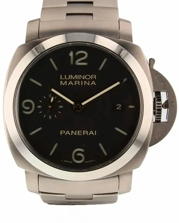 Panerai Luminor Marina 44MM Brown Dial Titanium Bracelet (PAM00352)