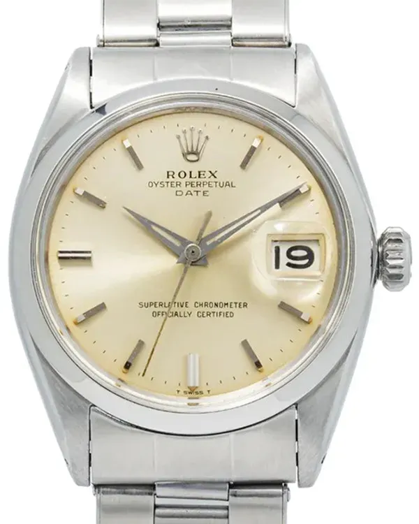 Rolex Oyster Perpetual Date 34MM White Dial Oyster Bracelet (1500)