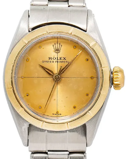 1987 (9.9 Mil. Serial) Rolex Oyster Perpetual Zephyr 24MM Gold Dial Oyster Bracelet (6621)