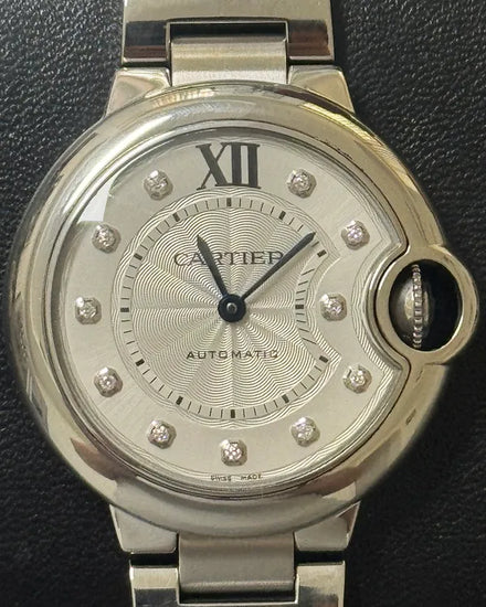 2021 Cartier Ballon Bleu 33MM Silver Dial Steel Bracelet (WE902074)