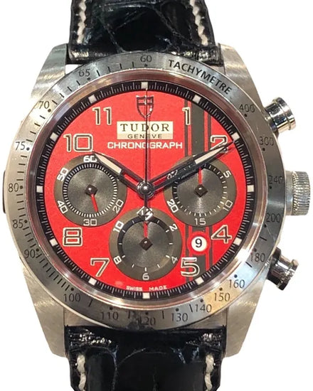 Tudor Fastrider Chronograph "Ducati Edition" 42MM Red Dial Leather Strap (42000D)