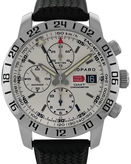 2007 Chopard Mille Miglia Chronograph GMT 42MM White Dial Rubber Strap (8992)