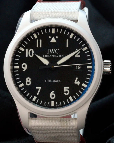 2025 IWC Schaffhausen Pilot "Lake Tahoe" 41MM Black Dial Rubber Strap (IW328104)