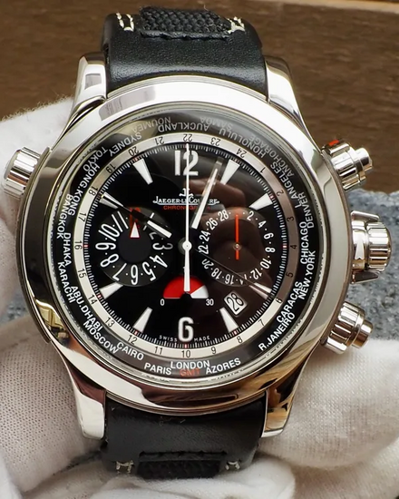 Jaeger-LeCoultre Master Compressor Extreme World Chronograph 46MM Black Dial Leather Strap (150.8.22)