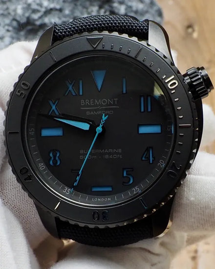 Bremont Supermarine S500 "Bamford" L.E. 43MM Black Dial Textile Strap (S500-BAMFORD-R-S)